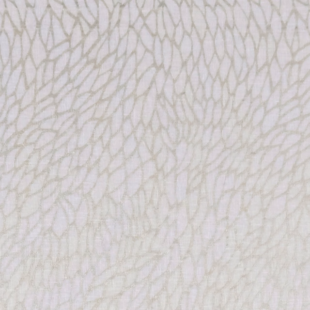 Pale champagne sheer with delicate warm-gold branching lines and translucent woven texture