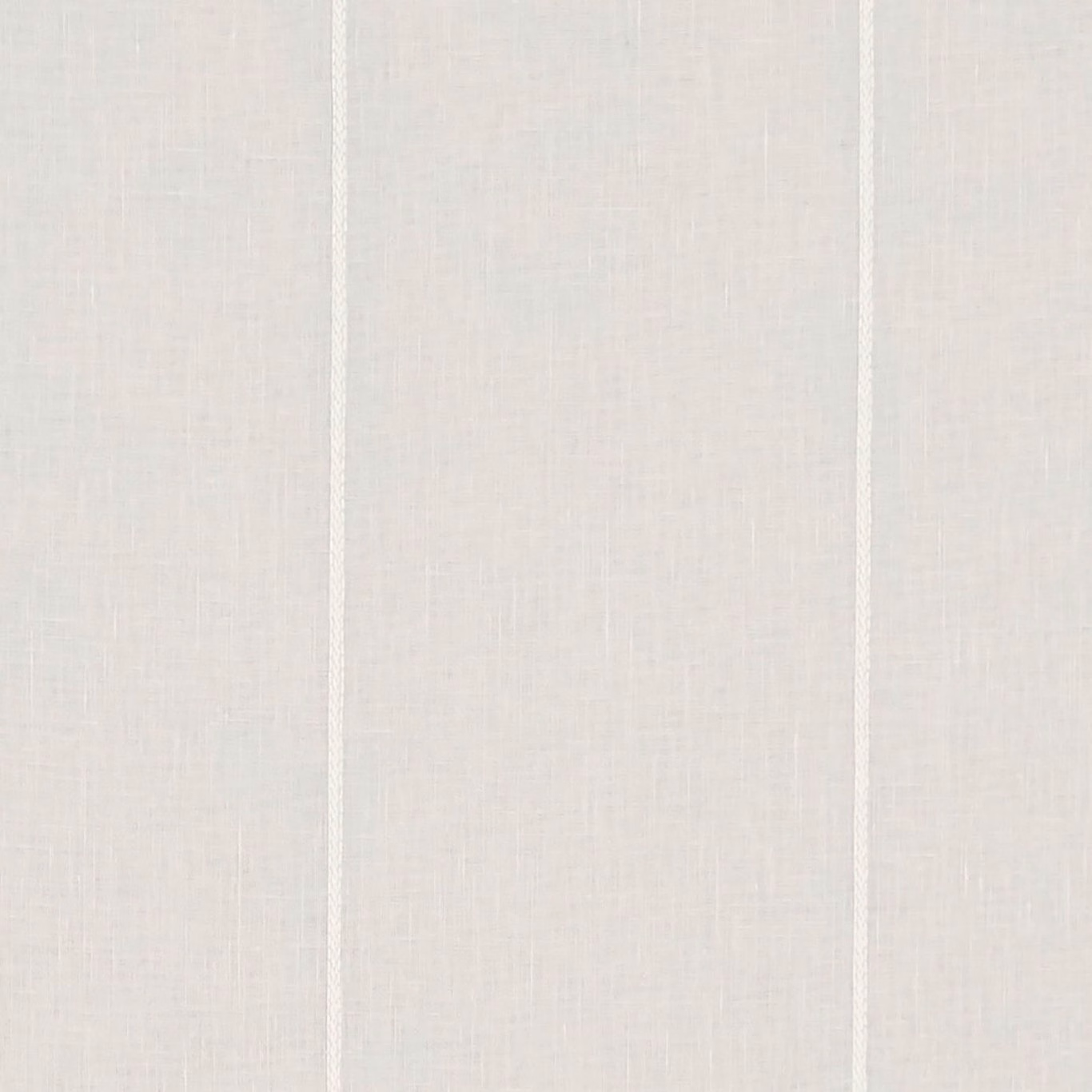 Pale ivory sheer with fine vertical stripes and a lightly crosshatched weave