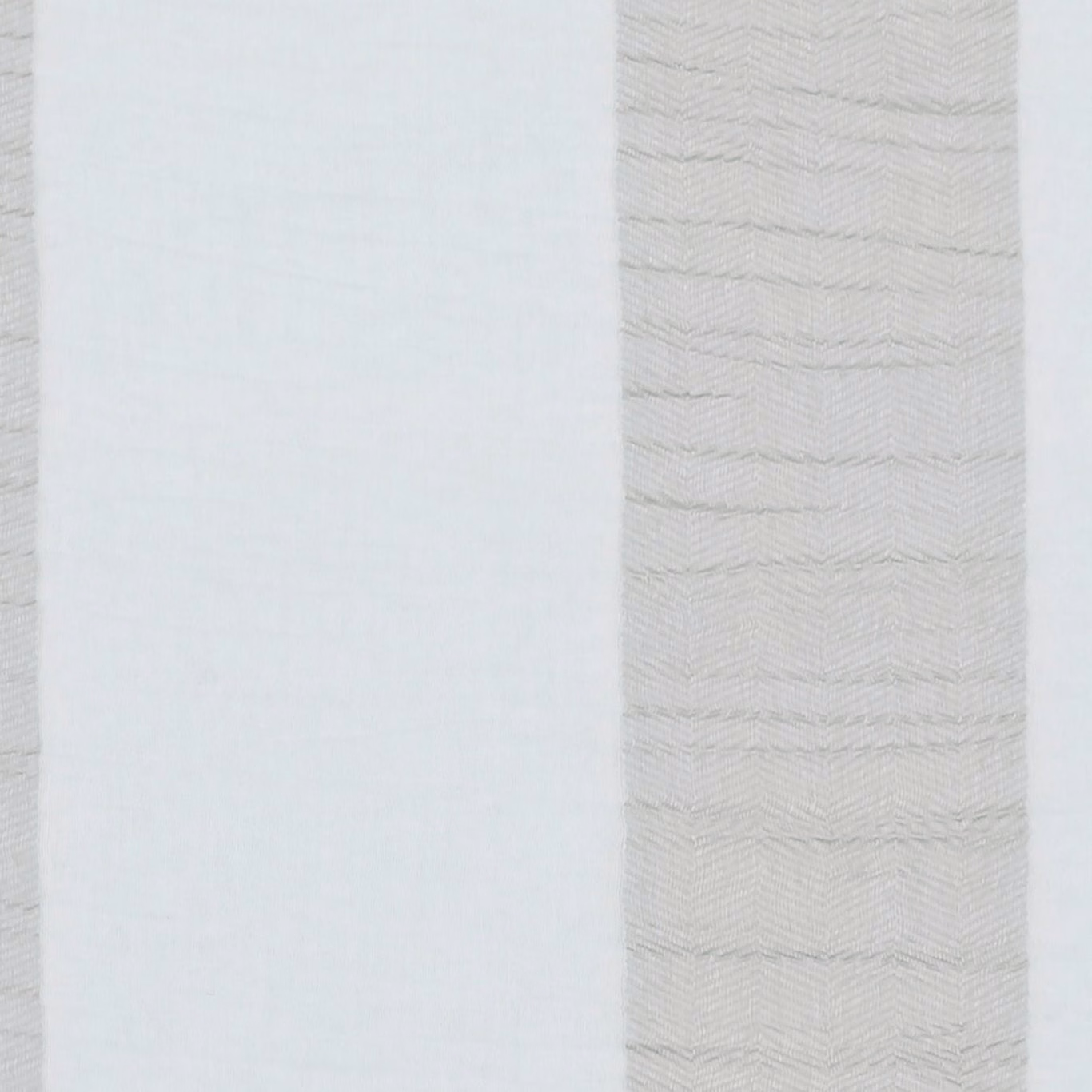 Cool silver-grey sheer with fine woven texture and subtle horizontal lines