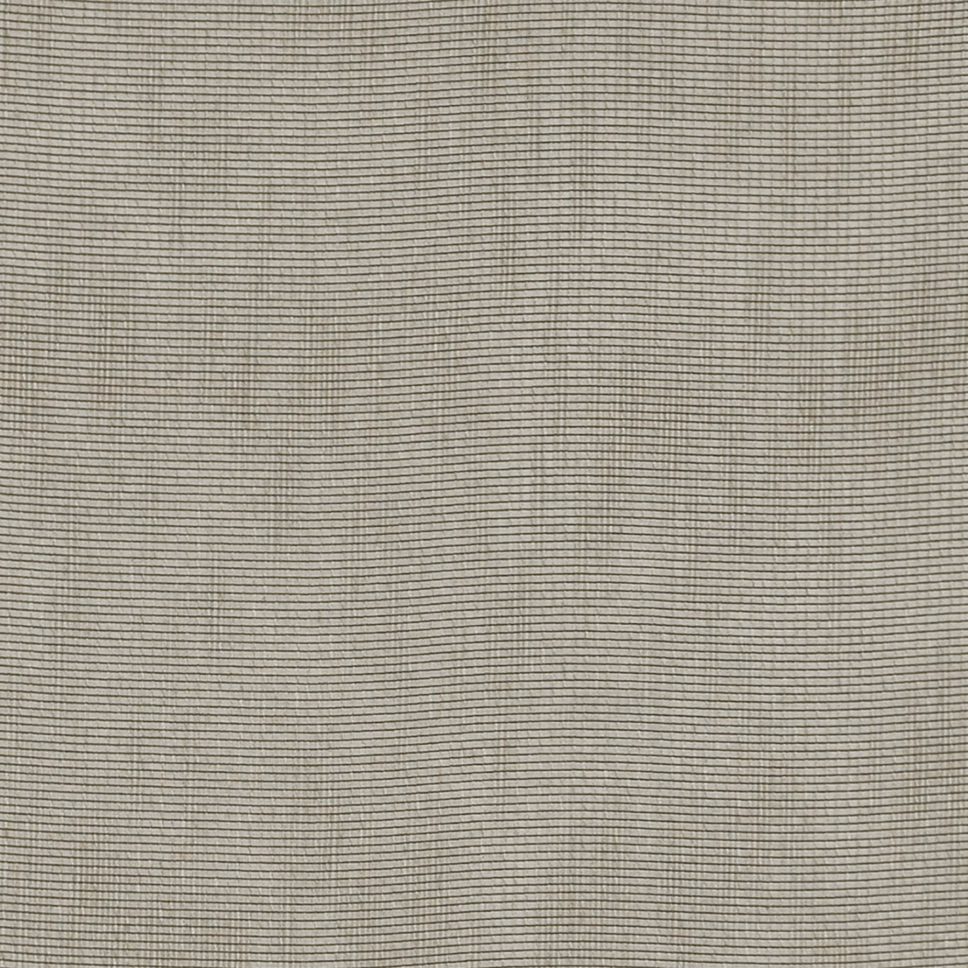Muted taupe-grey sheer with fine horizontal ribbing and a tiny woven grid