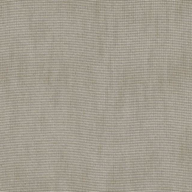 Muted taupe-grey sheer with fine horizontal ribbing and a tiny woven grid