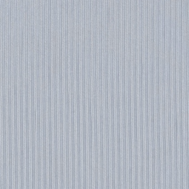 Pale chambray-blue sheer with closely spaced, irregular vertical ridges and cool woven texture