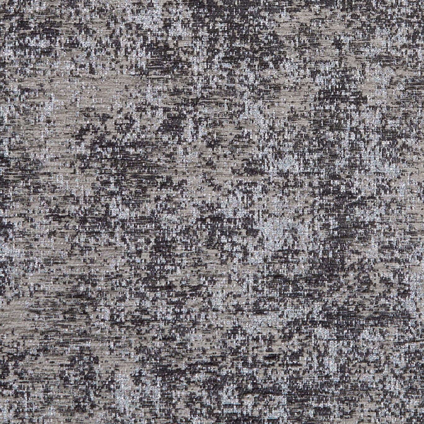 Charcoal and silver-grey woven textile with black flecks and shimmering texture