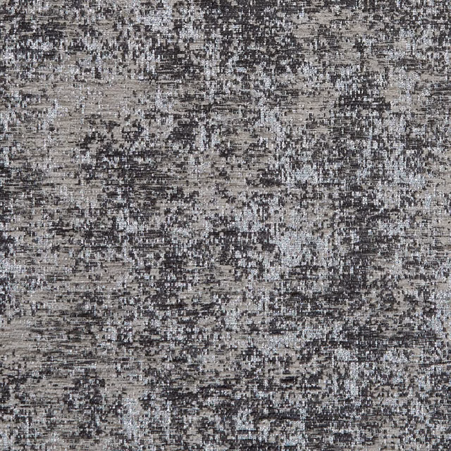 Charcoal and silver-grey woven textile with black flecks and shimmering texture