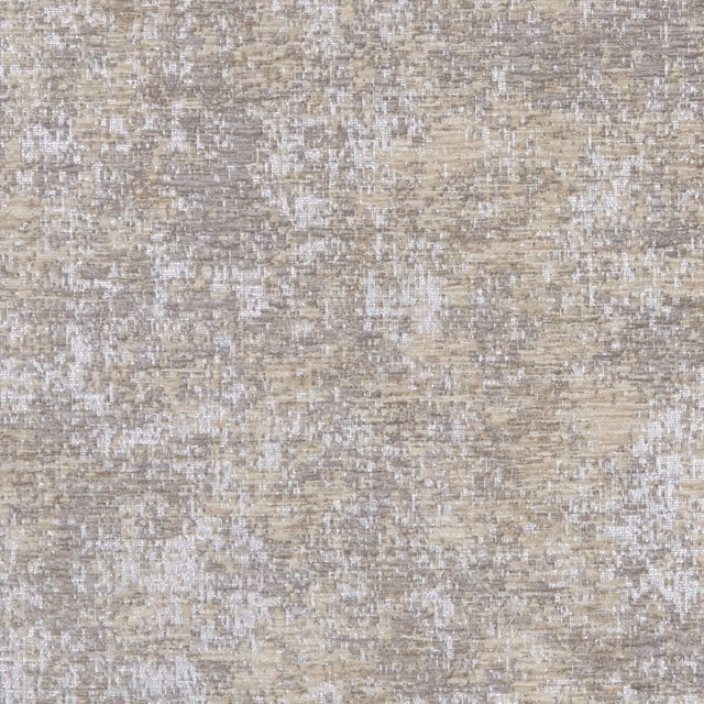 Warm pebble-taupe woven texture with ivory flecks and subtle silvery shimmer