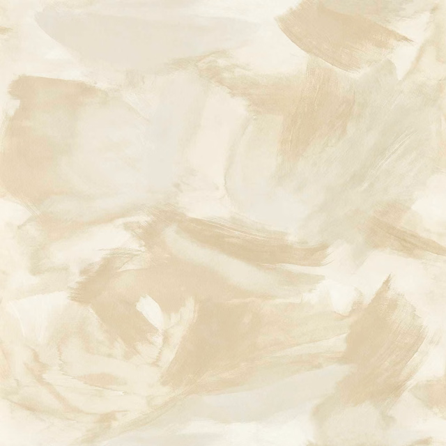 Warm ivory wallpaper with translucent linen-beige abstract brushstrokes and soft layered washes