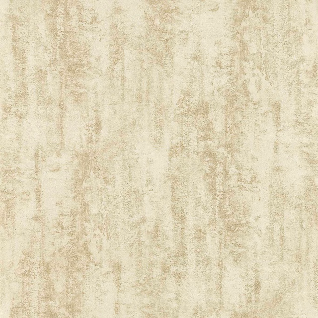 Aged cream-gilver wallpaper with softly distressed vertical mineral-like striations