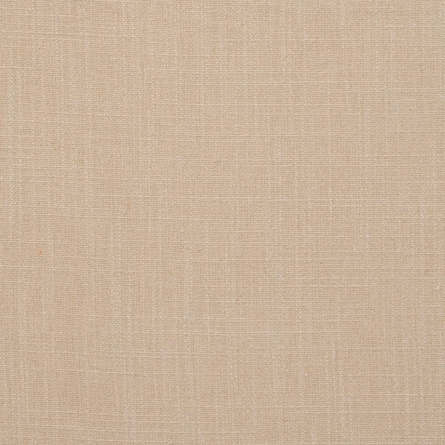 Close-up of warm sand beige fabric with a fine crosshatch woven texture