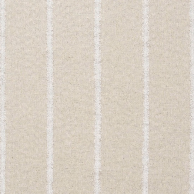 Warm beige woven stripes with softly feathered ivory vertical bands