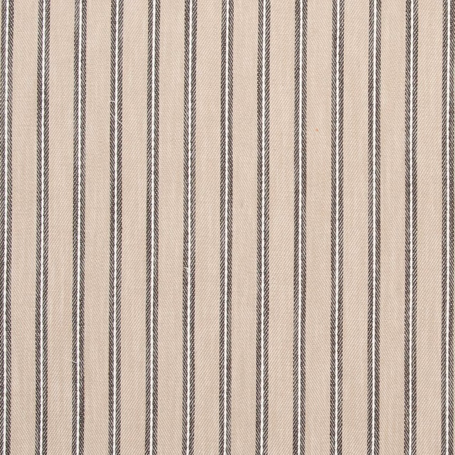 Charcoal and oat woven stripe with narrow chevron-textured vertical lines