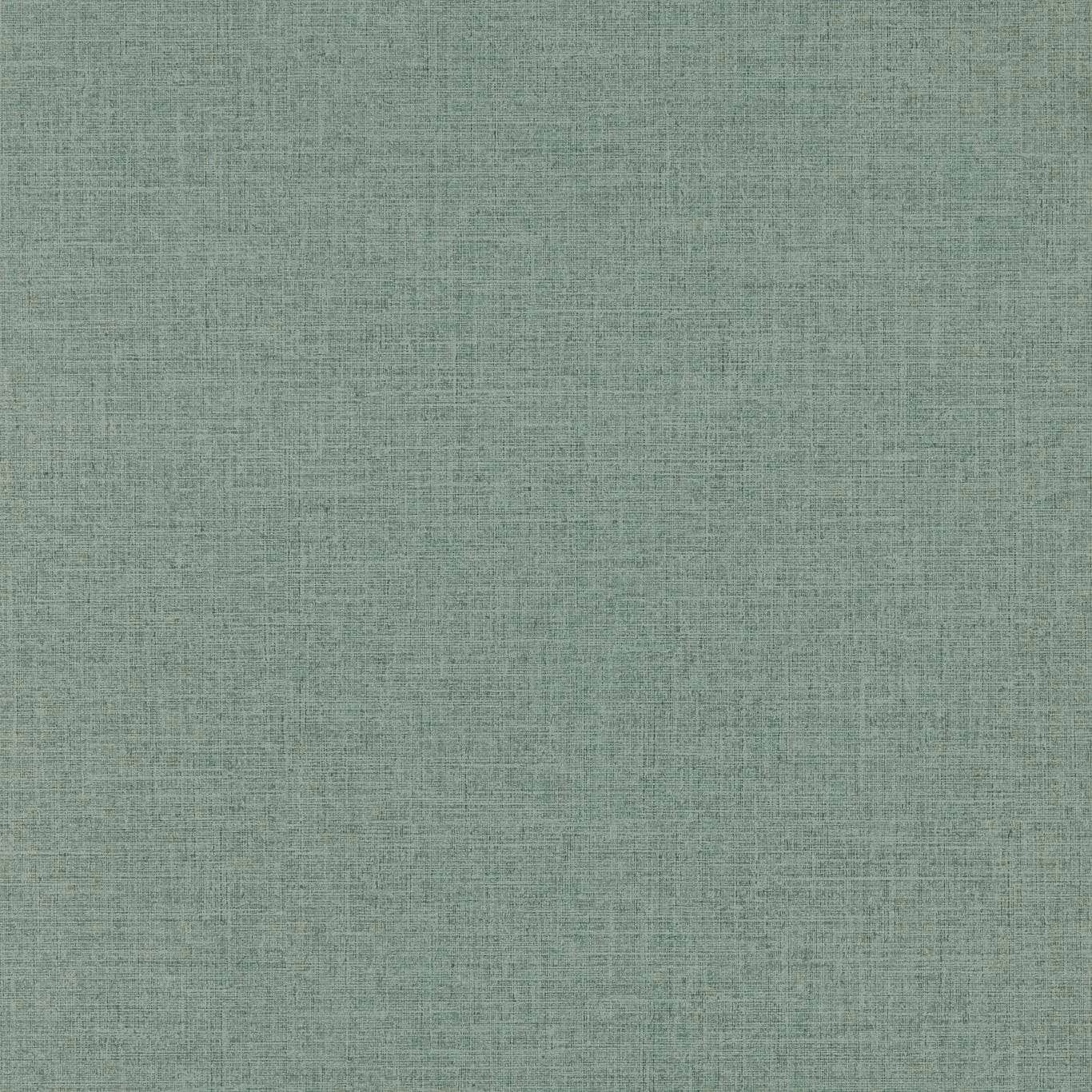 Muted eau de nil green wallpaper with a fine woven crosshatch texture