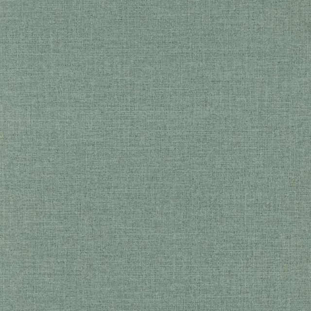 Muted eau de nil green wallpaper with a fine woven crosshatch texture
