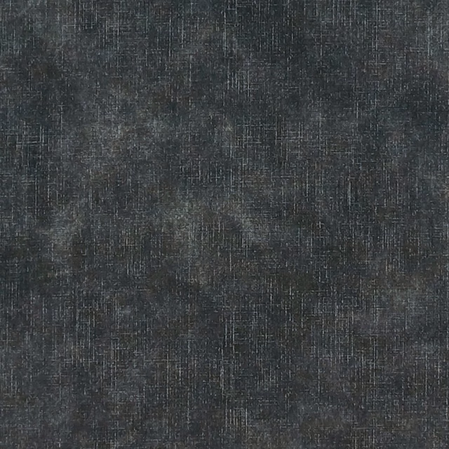 Close-up of charcoal Raven fabric with blue-grey crosshatch and slubbed woven texture