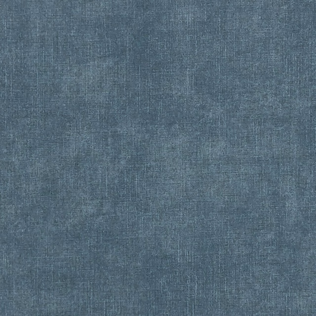 Close-up of mottled blue-grey textile with a fine teal crosshatch weave