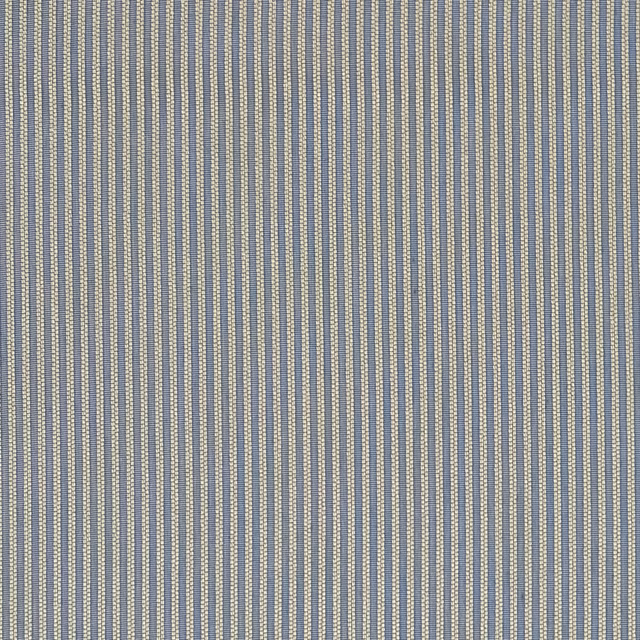 Close-up of cool teal and silver fine vertical stripe weave with subtle sheen
