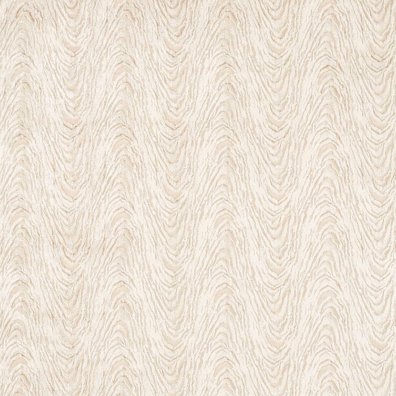 Ivory velvet with fine taupe abstract wave striations and softly plush texture