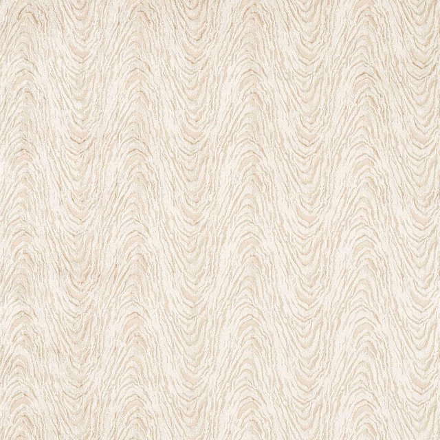 Ivory velvet with fine taupe abstract wave striations and softly plush texture