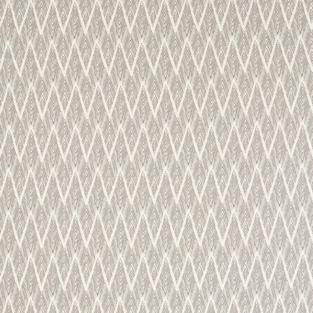 Cool slate-grey woven textile with pale angular diamonds and fine linear texture