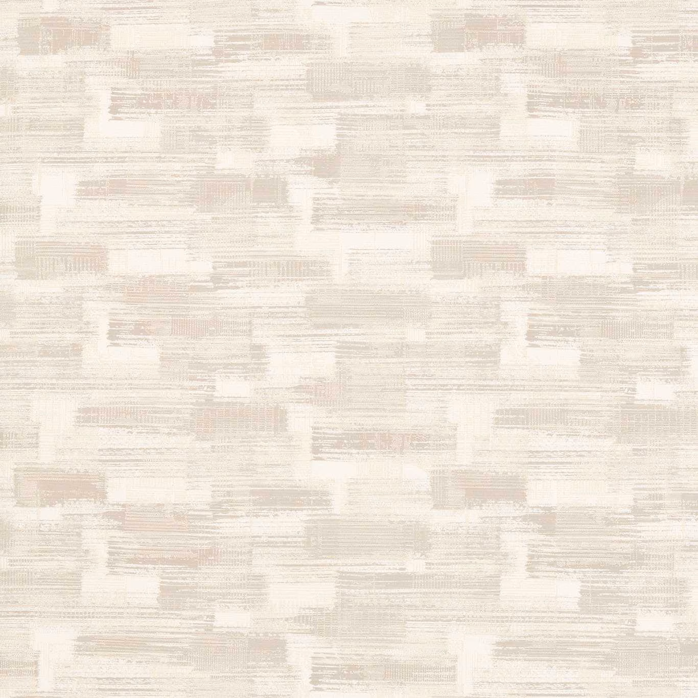 Chalky cream jacquard with faint blush blocks and horizontal brushed texture