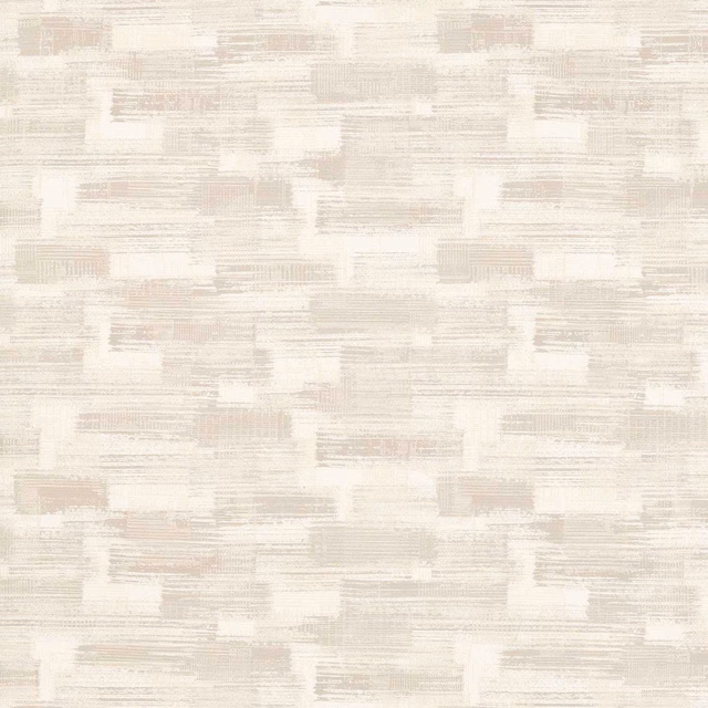 Chalky cream jacquard with faint blush blocks and horizontal brushed texture