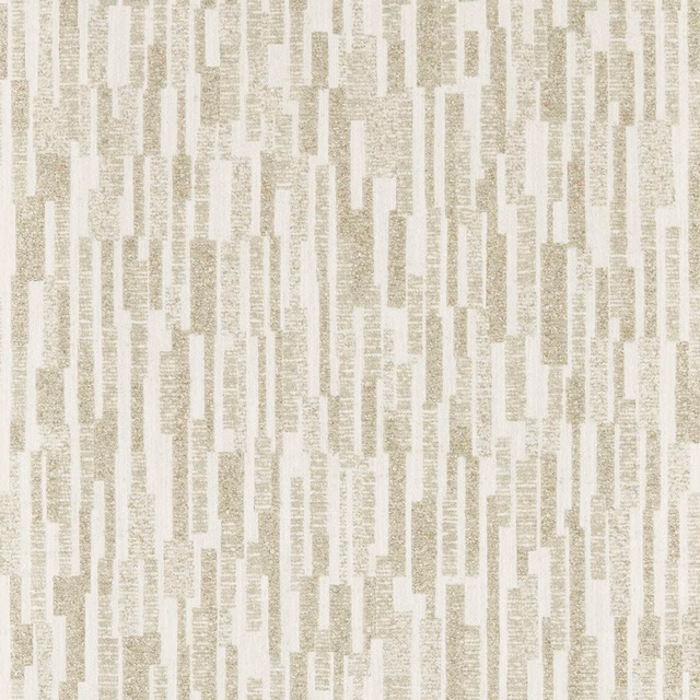 Ivory wallpaper with pale greige staggered vertical blocks and fine mottled texture