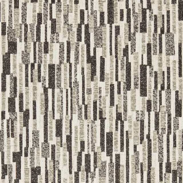 Charcoal and ivory wallpaper with distressed vertical rectangular blocks