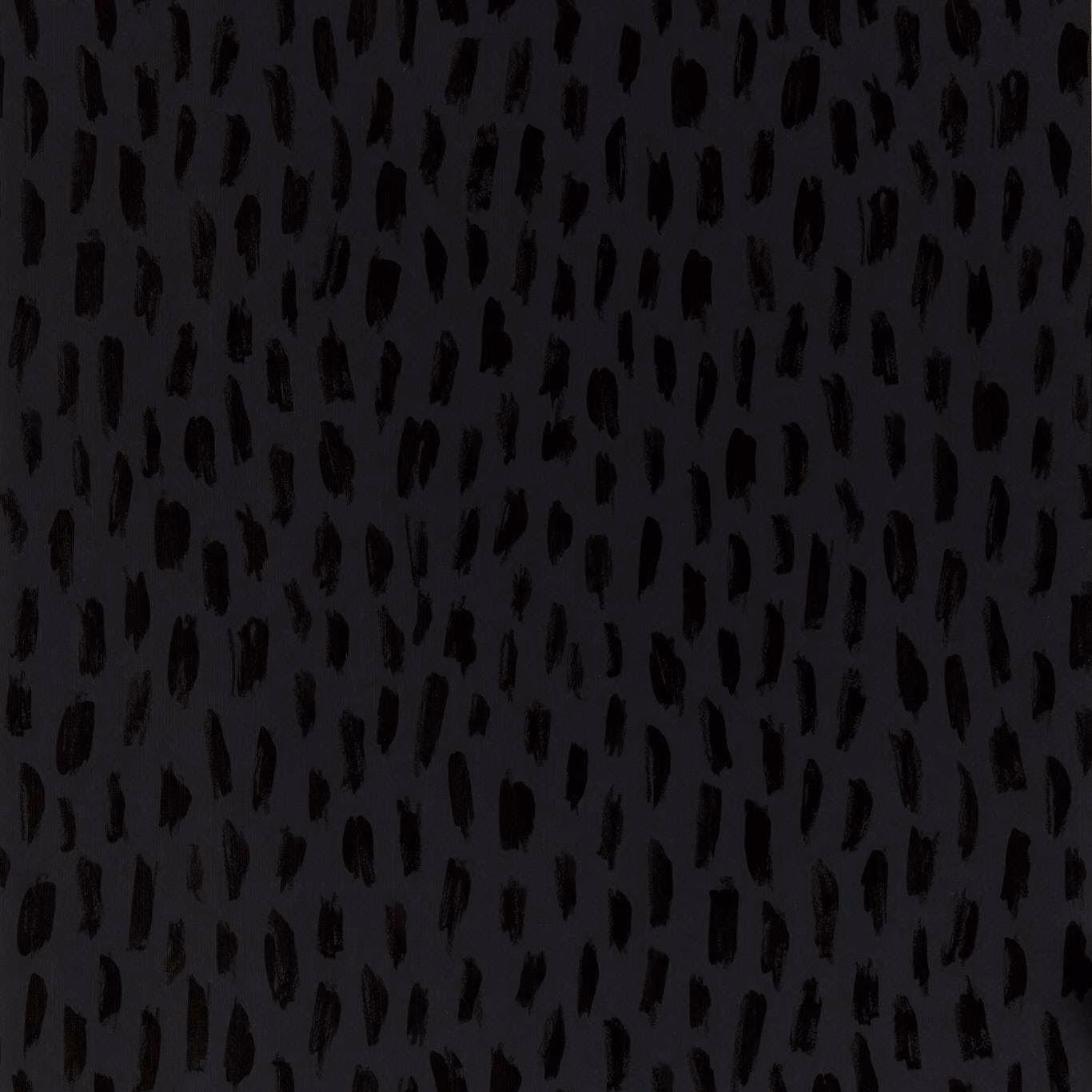 Charcoal-black wallpaper with scattered vertical black brush-mark motifs