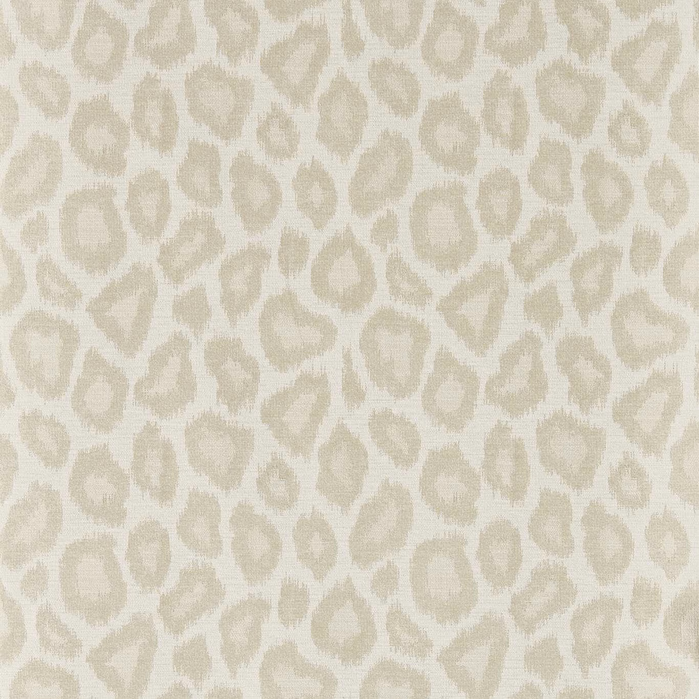 Pale cream wallpaper with soft taupe abstract ikat motifs and a gently mottled texture