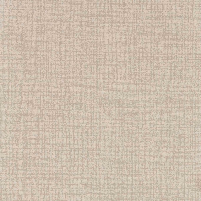 Warm linen-beige wallpaper with a tiny muted aqua-grey crosshatched texture.