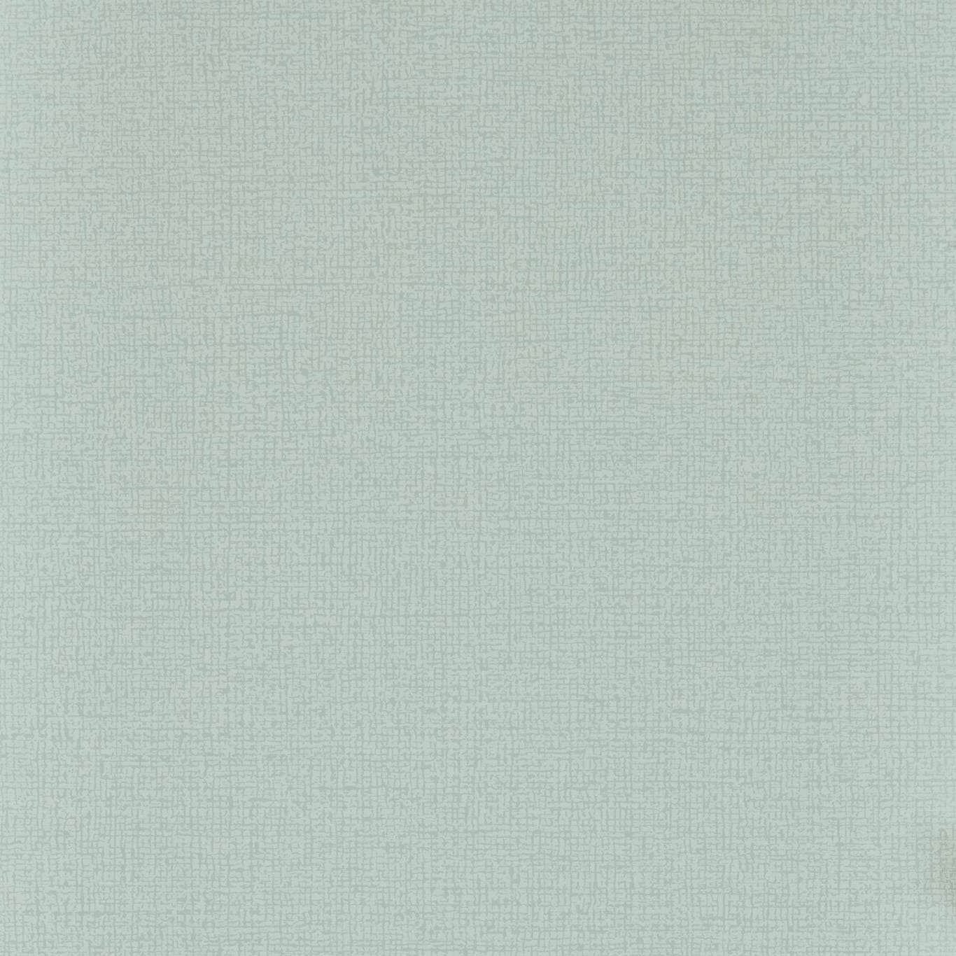 Pale mineral blue-green wallpaper with a fine, quiet crosshatched texture