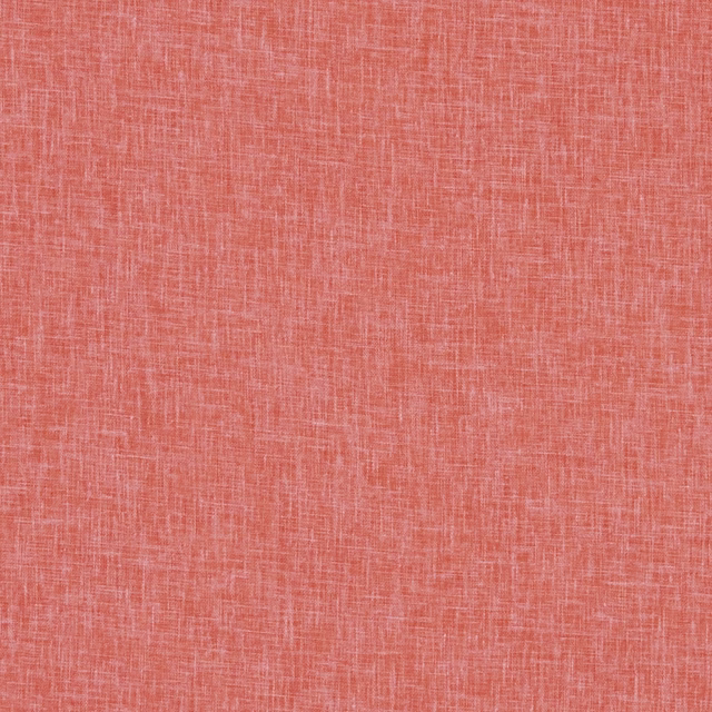 Warm coral-pink fabric with delicate crosshatched threads and a softly slubbed surface