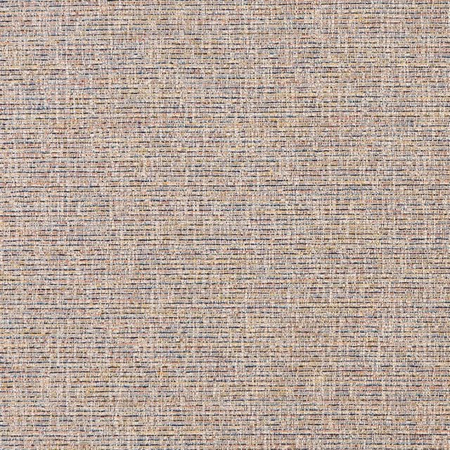 Warm taupe woven upholstery with cream, charcoal and russet flecks