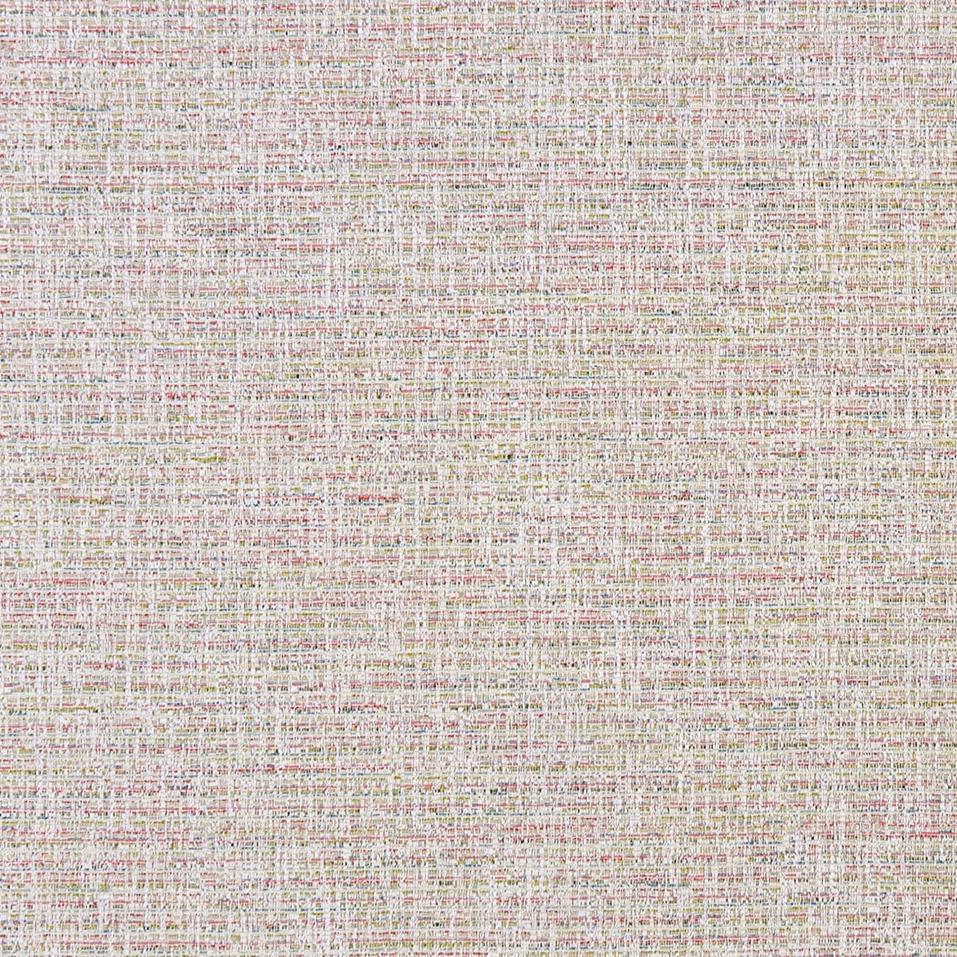 Pale ivory woven swatch with blush pink, sage and taupe crosshatch texture