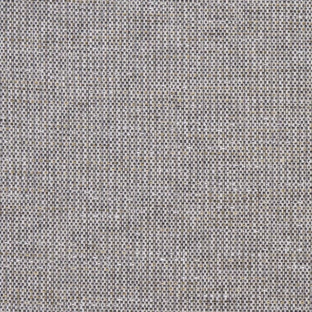 Close-up of cool charcoal-grey woven checks with black and pale flecks