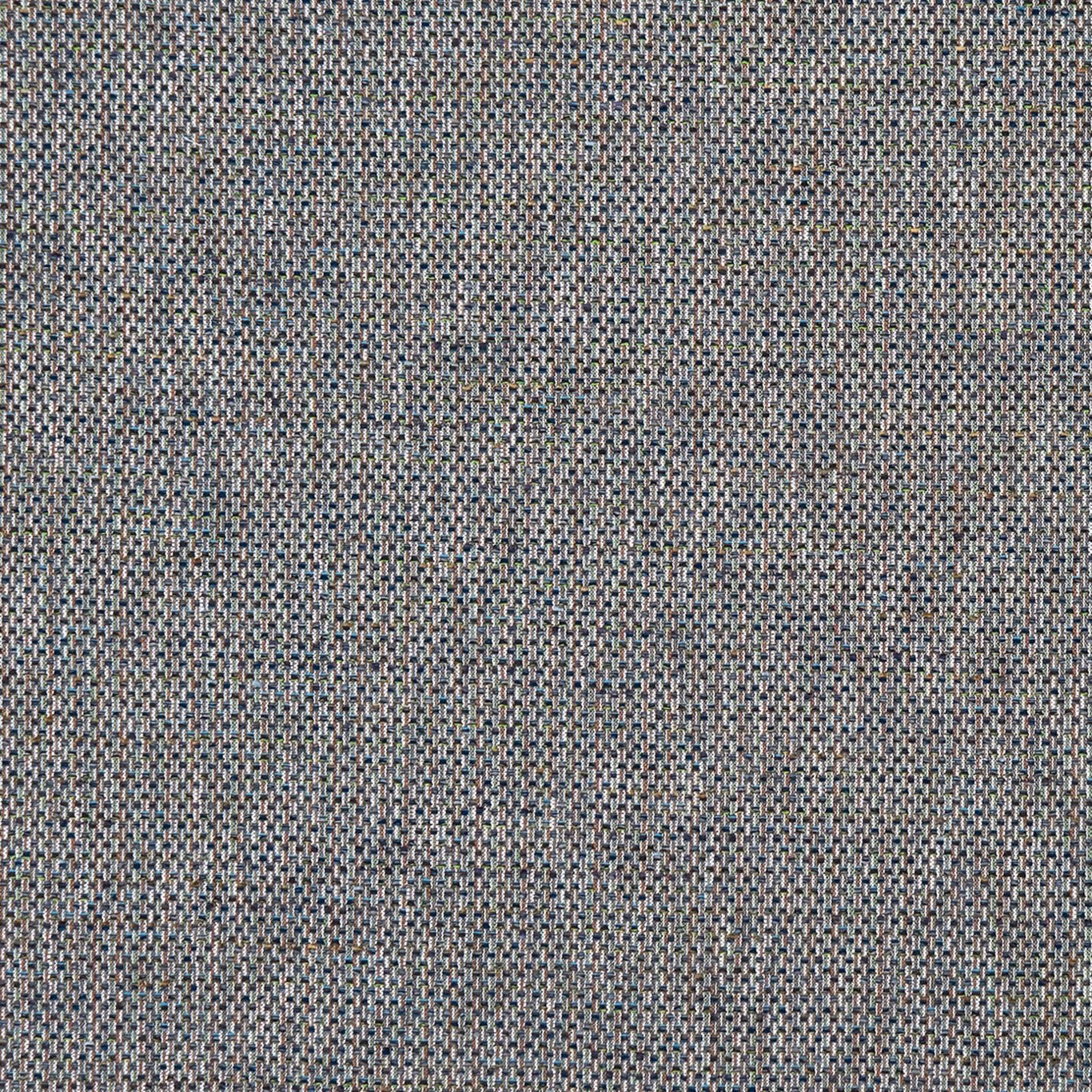Dense taupe-grey weave with tiny peacock-blue and charcoal flecks