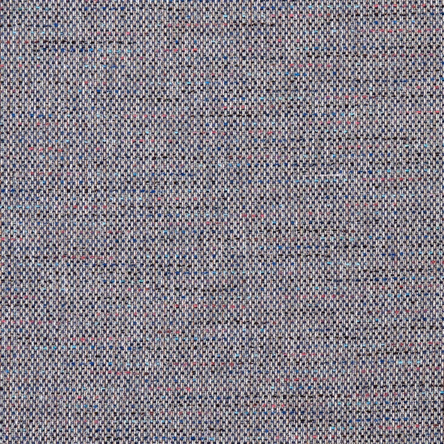 Cool grey woven upholstery textile with tiny blue and pink flecks