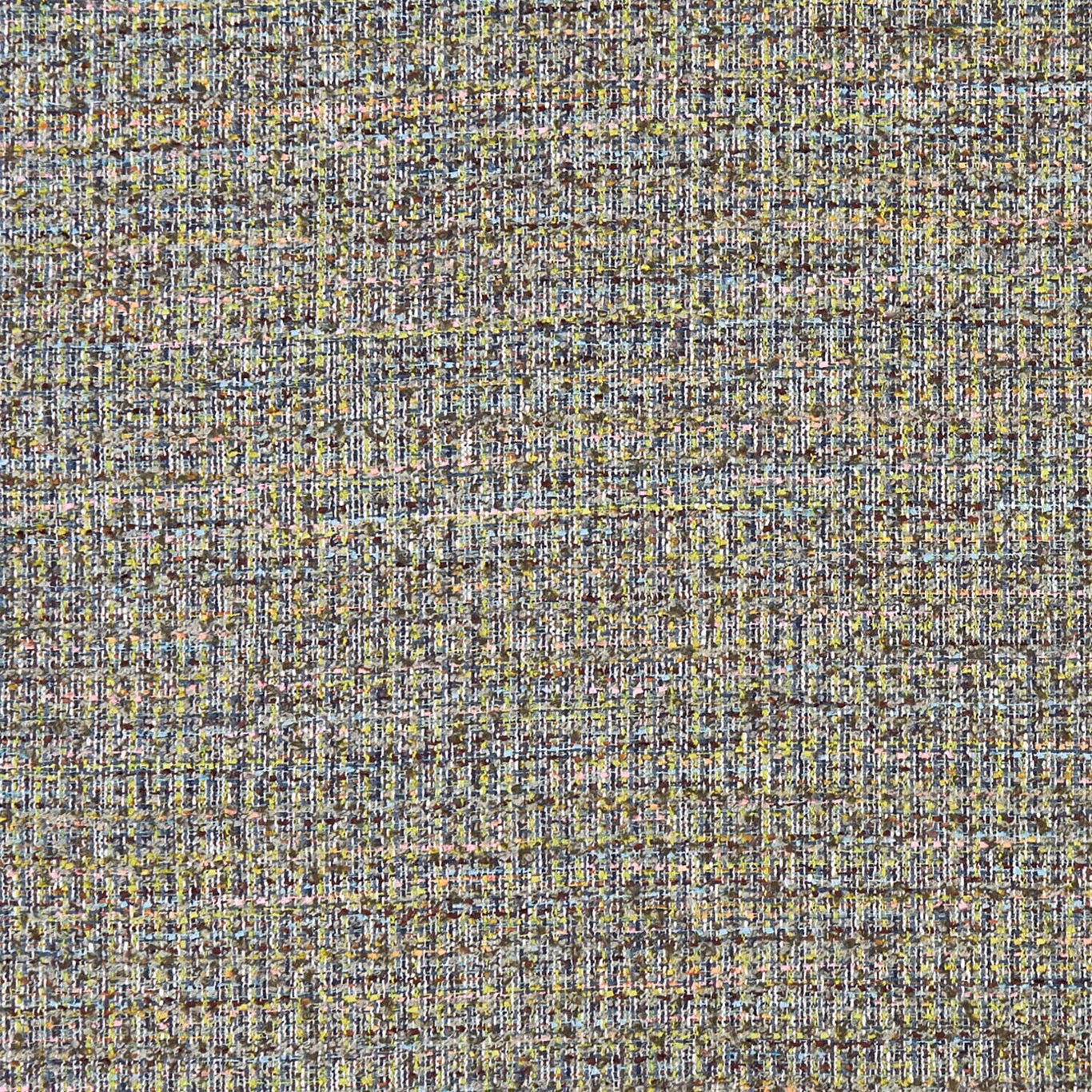 Close-up of mottled taupe weave with olive, cream, charcoal and rust flecks