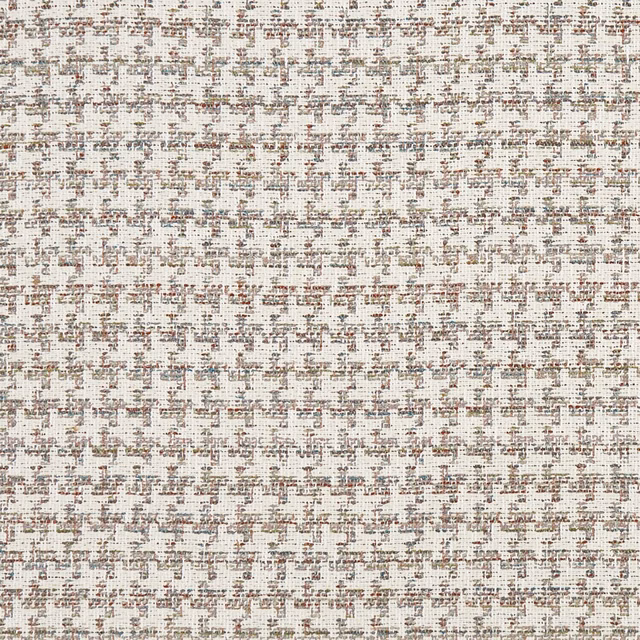Warm ivory upholstery weave with scattered taupe-brown flecks and subtle horizontal texture