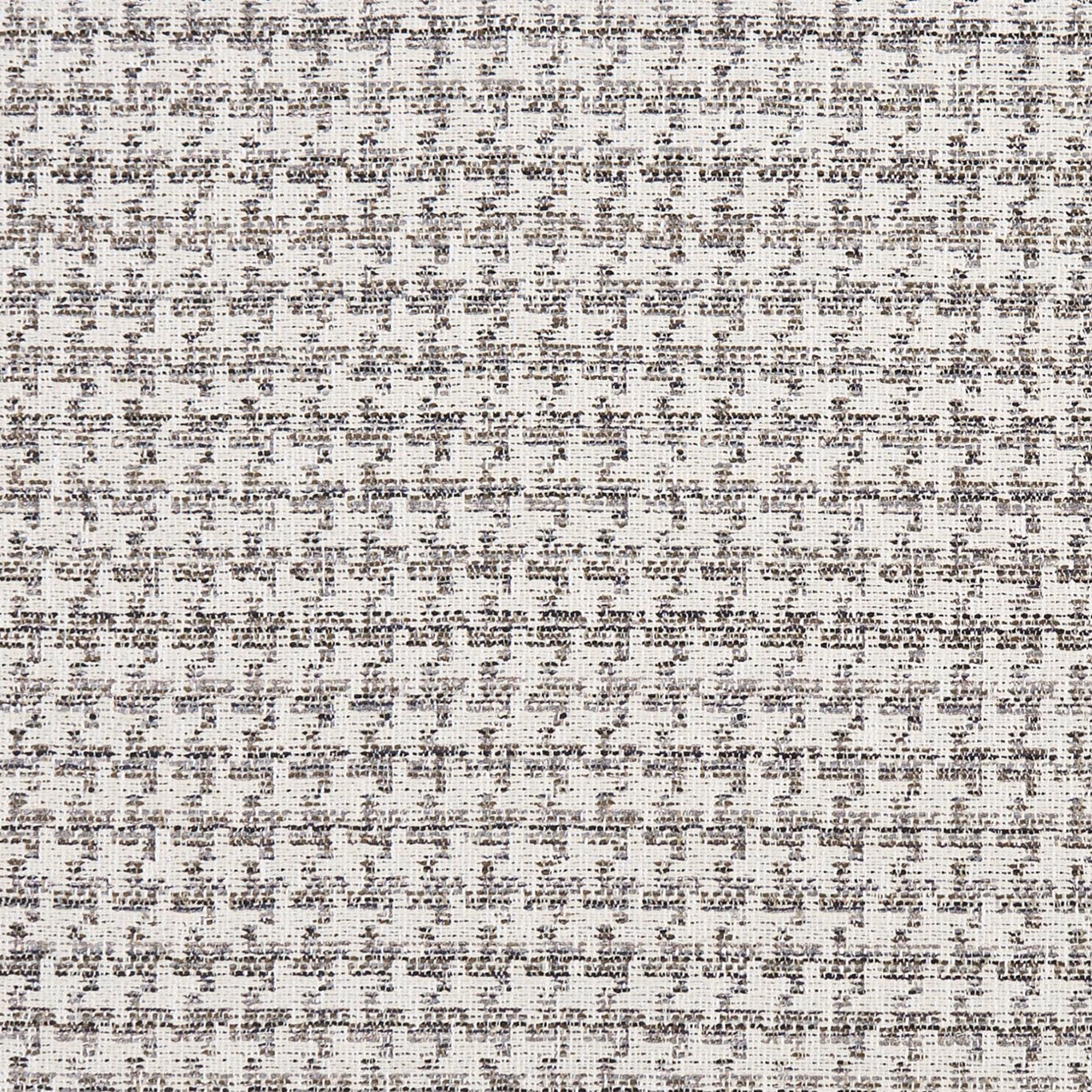 Pale woven upholstery with dense charcoal flecks and fine horizontal texture
