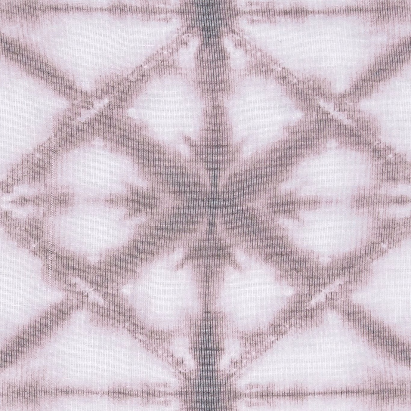 Soft blush textile with blurred mocha diamond lattice and fine vertical rib texture