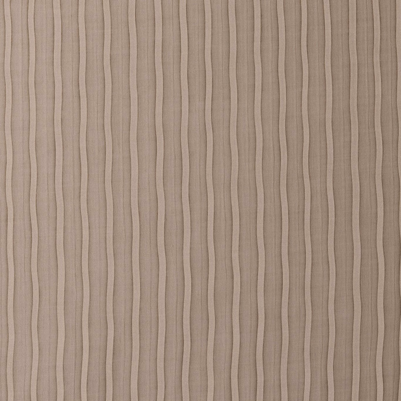 Warm mocha taupe sheer with fine, irregular raised vertical lines