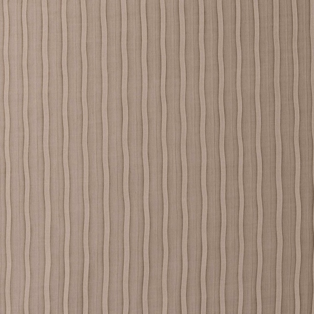 Warm mocha taupe sheer with fine, irregular raised vertical lines