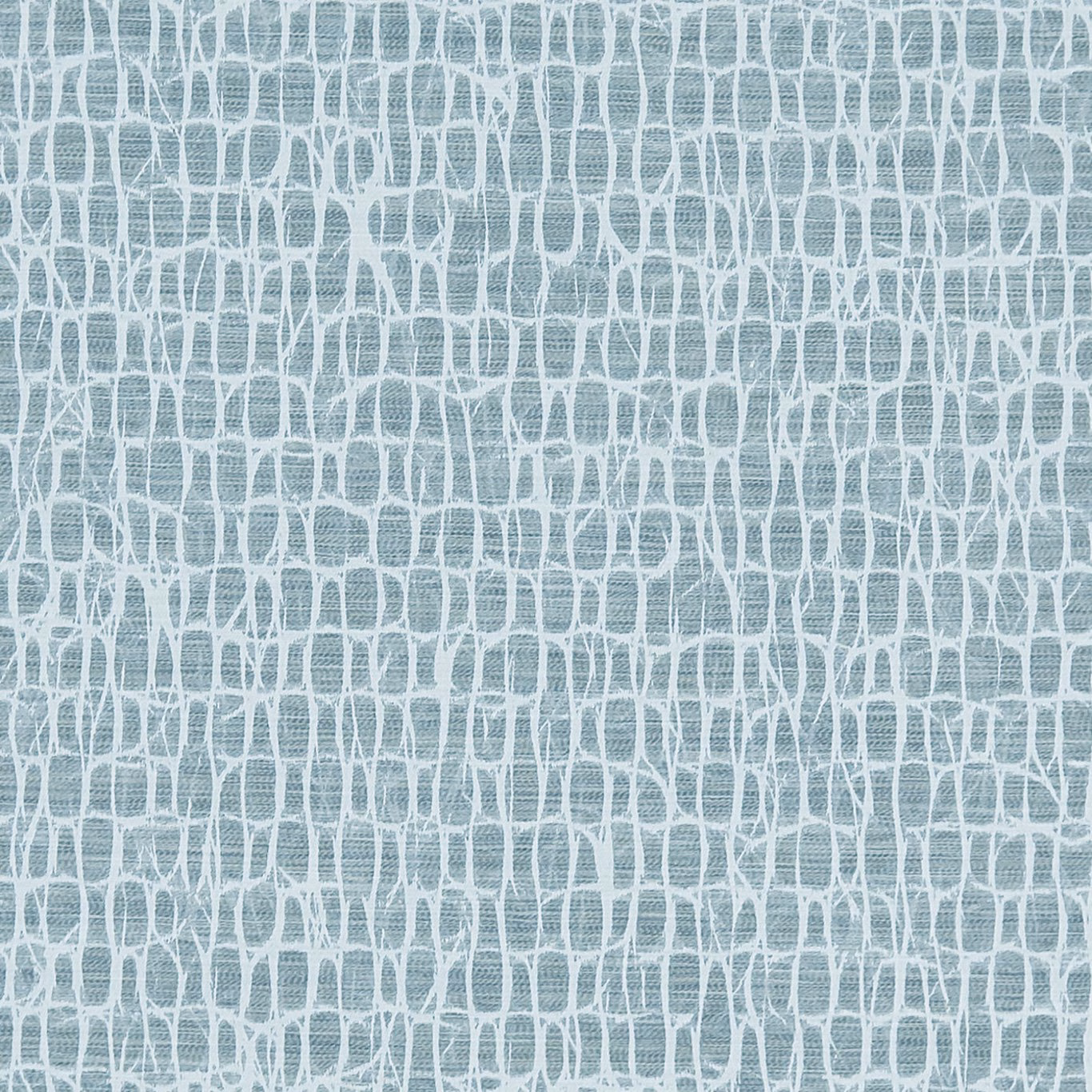 Pale eau-de-nil woven ground with irregular white linear lattice and tactile texture