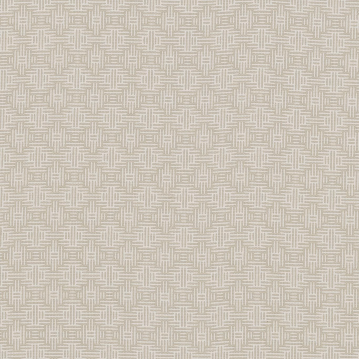 Warm ivory fabric with a small interlocking geometric woven pattern and subtle texture