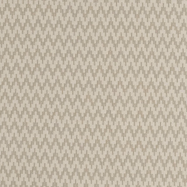 Pale greige woven fabric with a small, softly angular geometric repeat