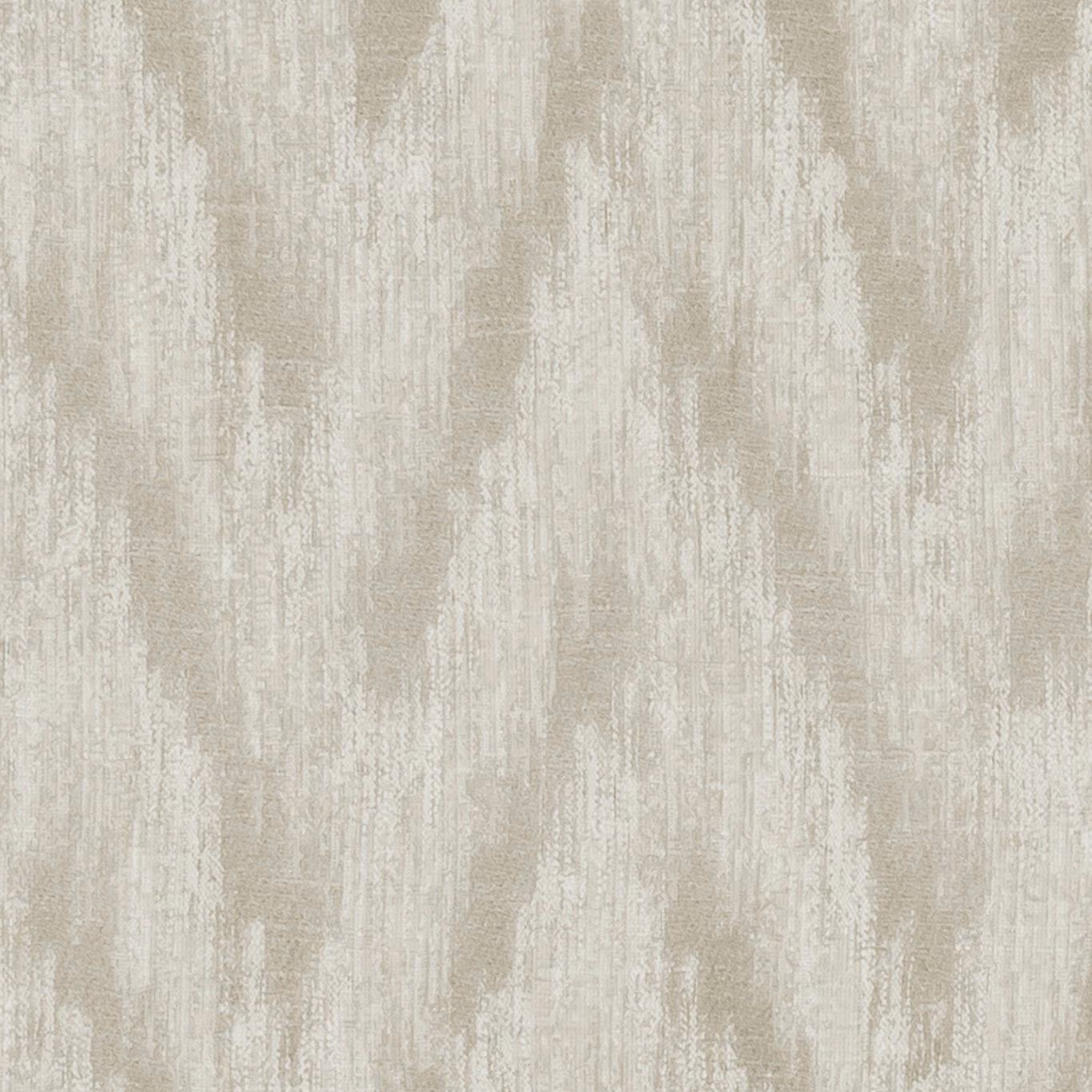 Chalky ivory textile with irregular taupe-grey vertical striations and tactile texture