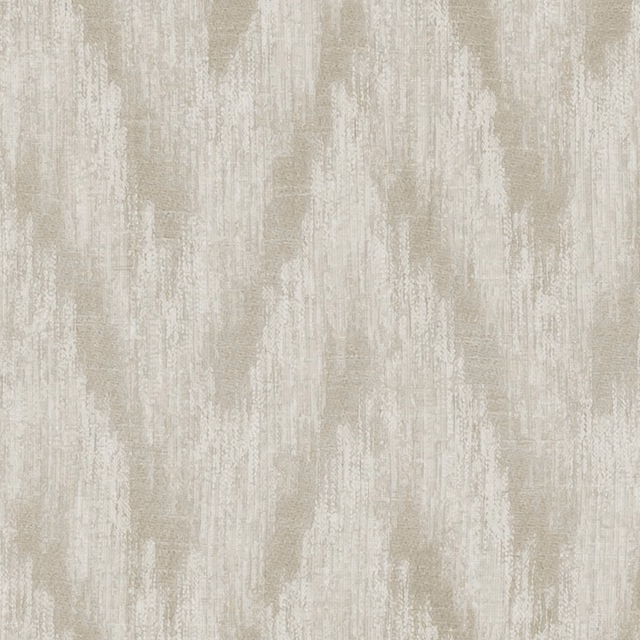 Chalky ivory textile with irregular taupe-grey vertical striations and tactile texture