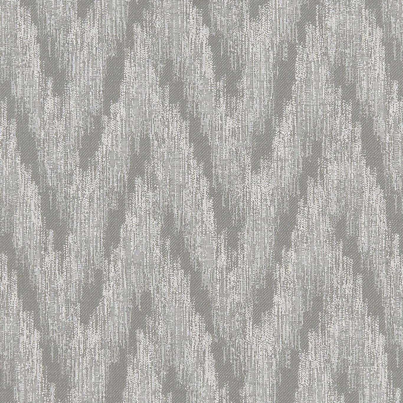 Cool silver-grey woven fabric with broken white vertical brushstroke motifs