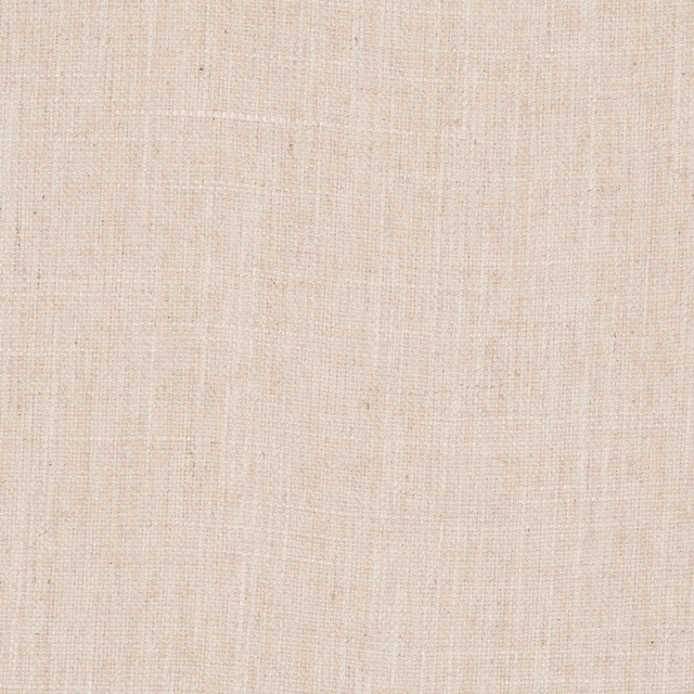 Warm natural beige plain weave with fine vertical slubs and quiet tonal depth