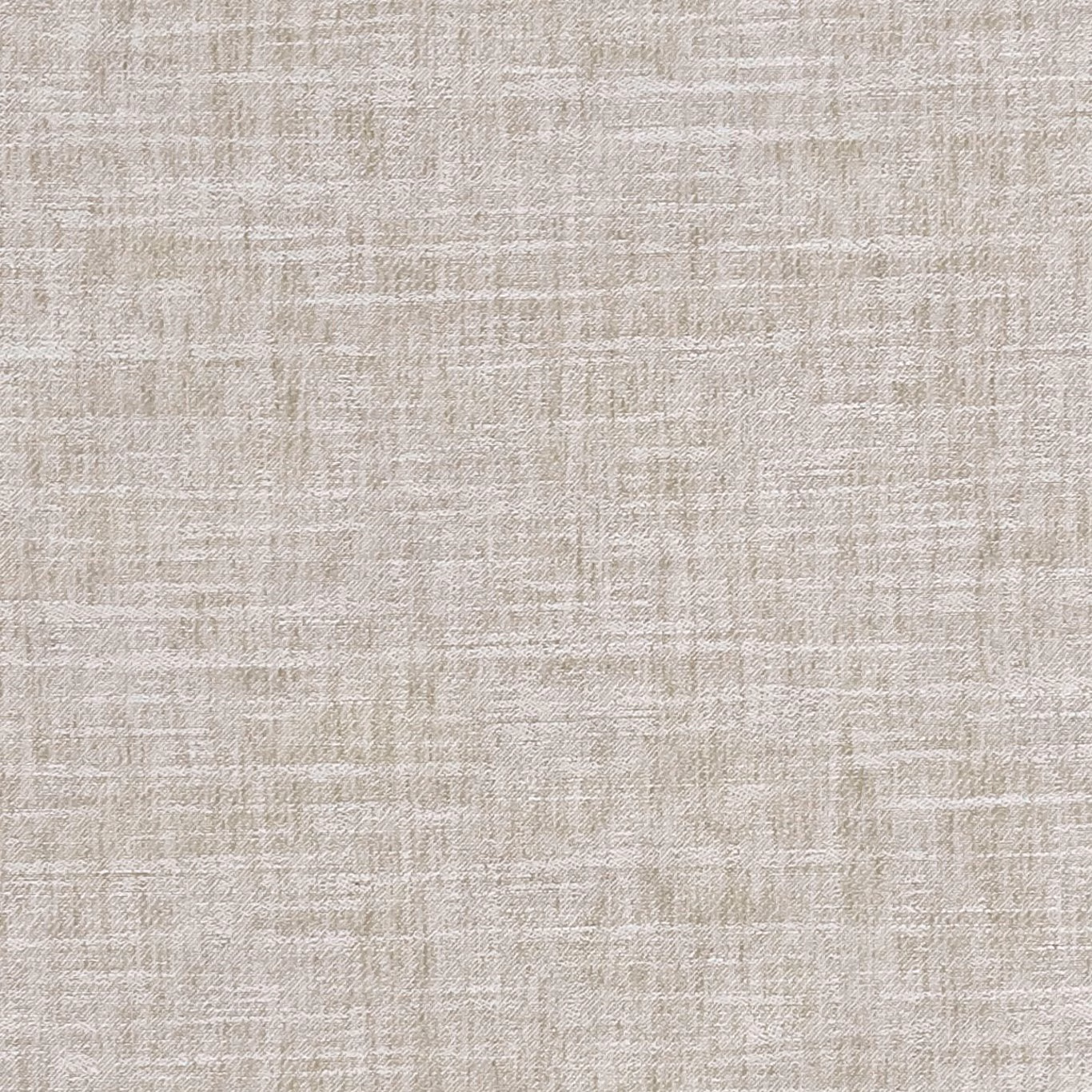 Close-up of warm ivory fabric with fine taupe crosshatched woven texture